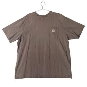 Carhartt Men's 2XL Gray Short Sleeve Pocket T-Shirt Crew Neck SEE PHOTO FOR FLAW